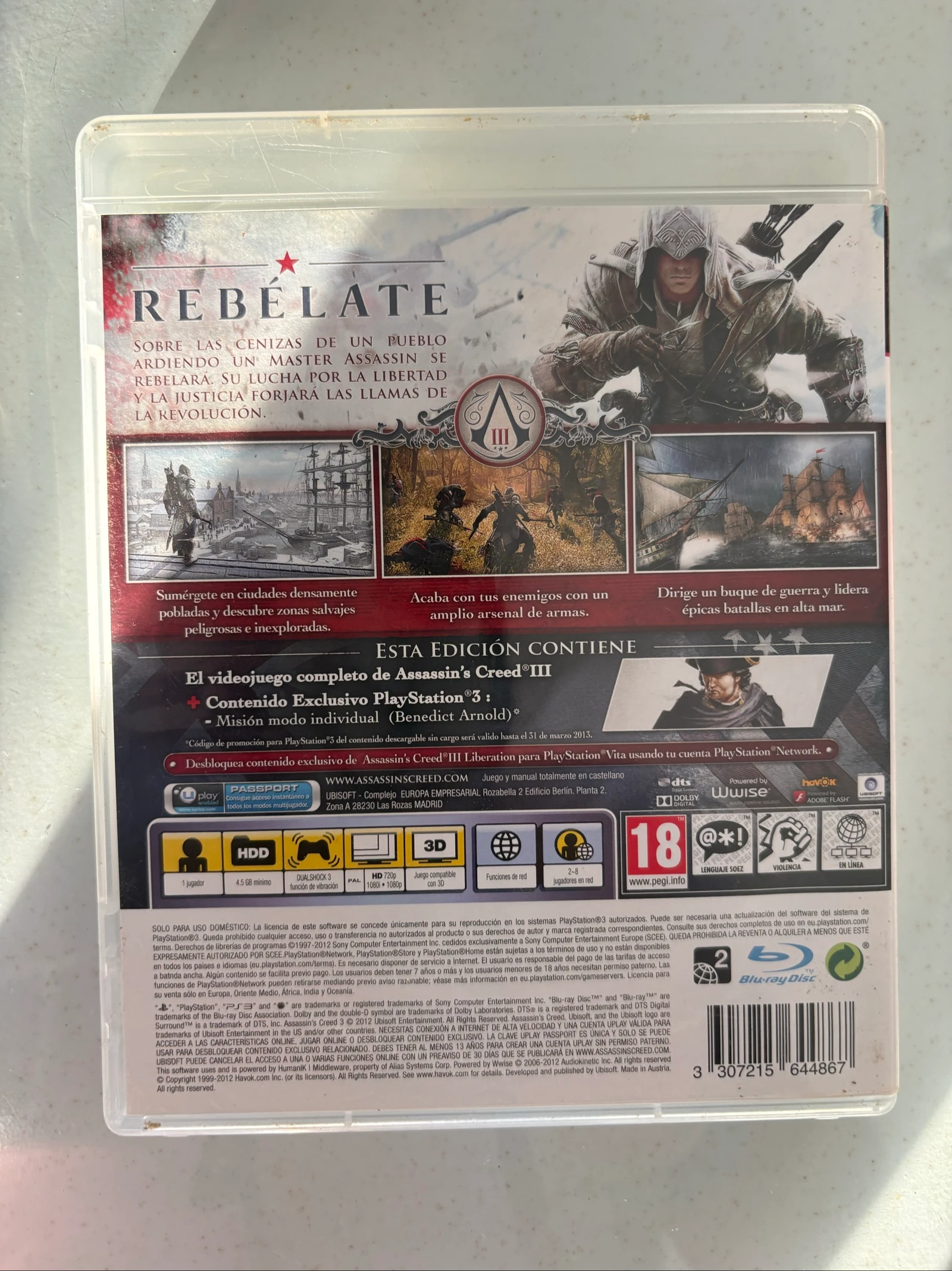 assassin's creed iii ps3 juego playstation 3 completo ubisoft pal es game spiele jeu video – photo 2